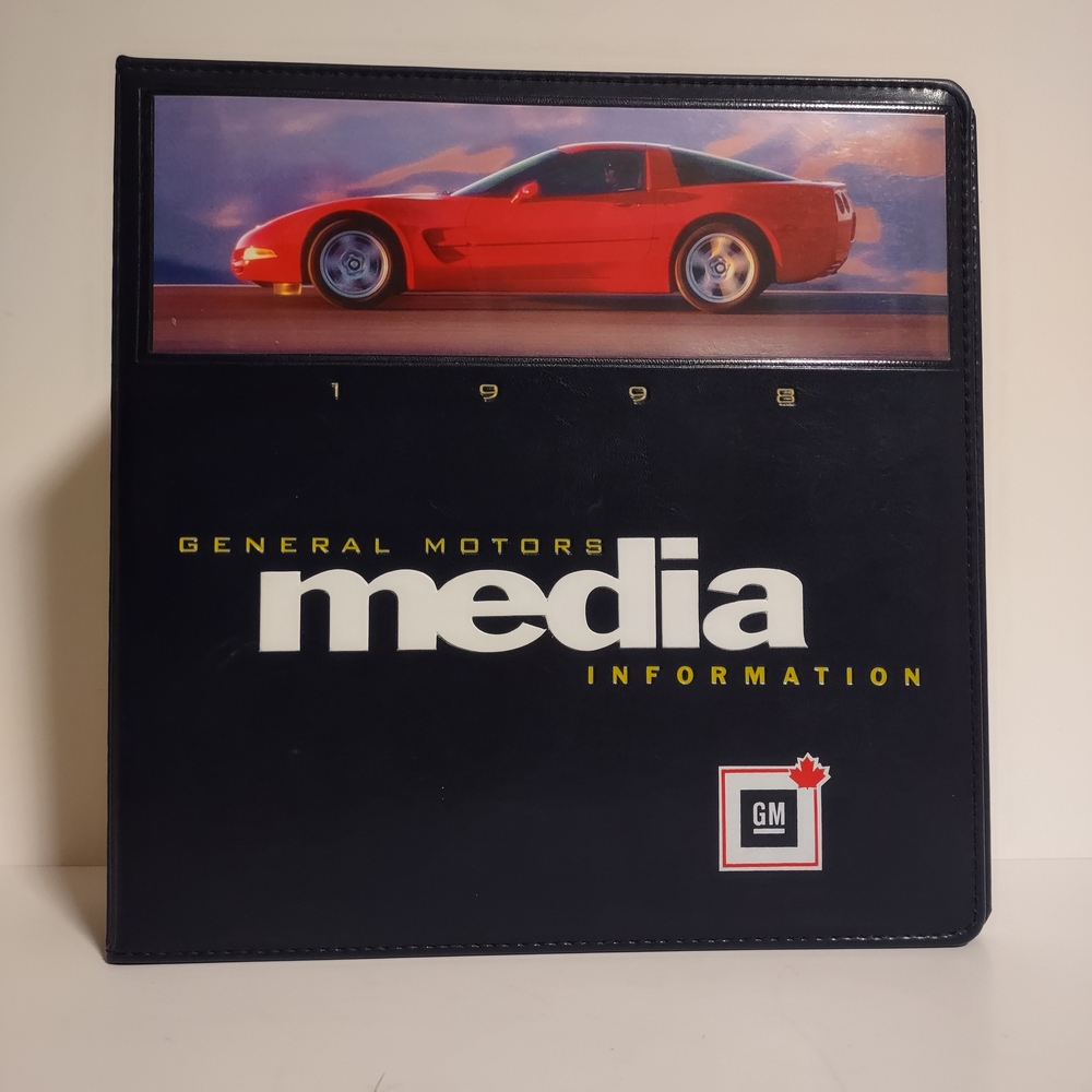 Vintage Navy Blue General Motors Media Information Binder 1998
